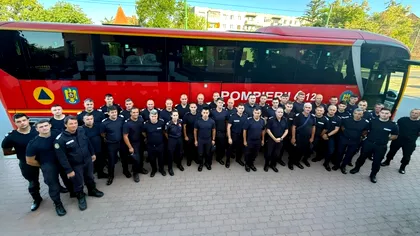 Un nou contingent de pompieri români pleacă în Franța: misiunea de sprijin pentru stingerea incendiilor de pădure a fost prelungită